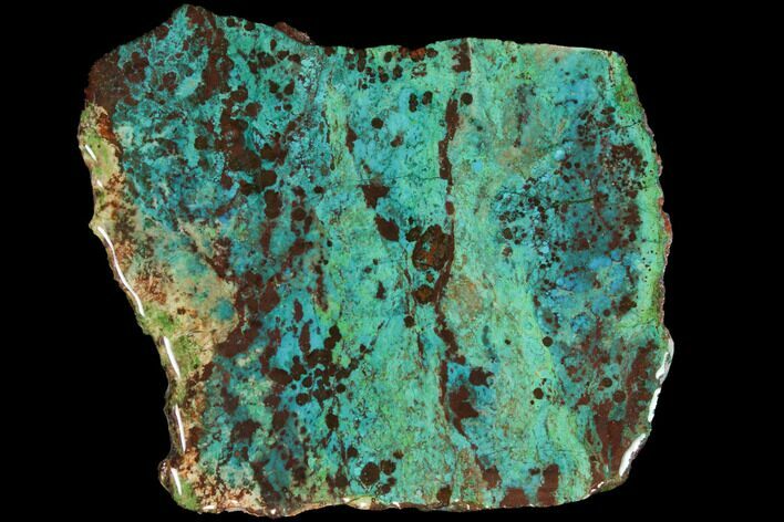 Chrysocolla & Malachite Slab - Bagdad Mine, Arizona #114262